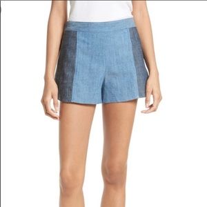 NWT Alice + Olivia Madison Chambray Shorts